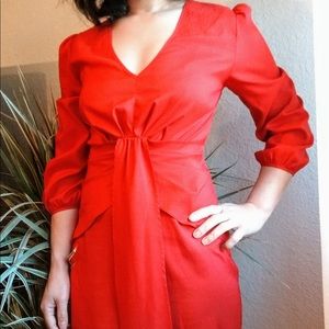 Pristine red knee length dress, Luna by josandra.
